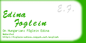 edina foglein business card
